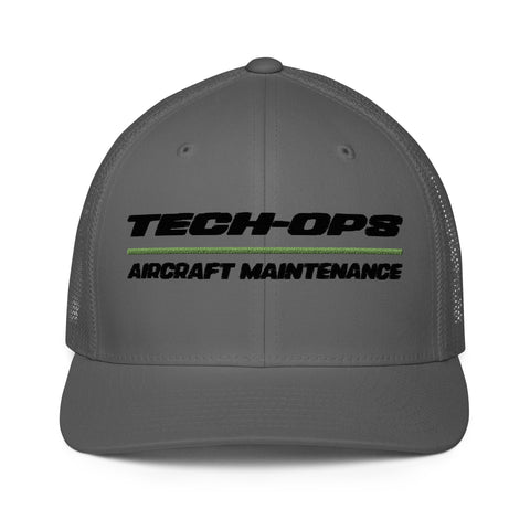 Tech-Ops Aircraft Maintenance Closed-back trucker cap