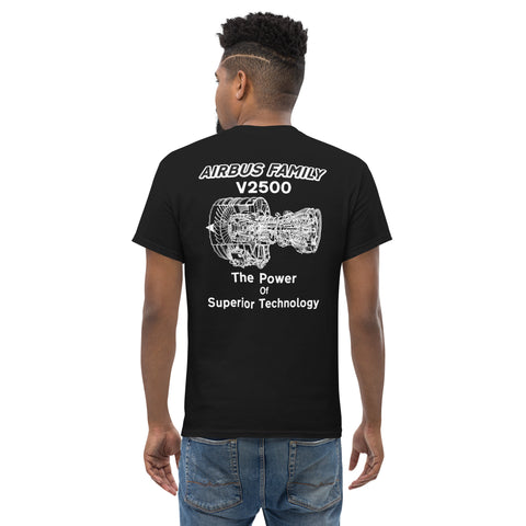 Tech-Ops Aircraft Maintenance, Airbus Family V2500 The Power Of Superior Technology Men's classic tee