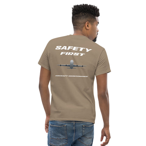 Tech-Ops Aircraft Maintenance, Safety First Aircraft Maintenance Men's classic tee