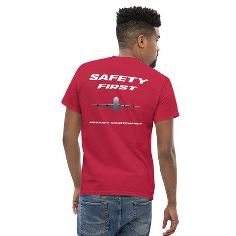 Tech-Ops Aircraft Maintenance, Safety First Aircraft Maintenance Men's classic tee