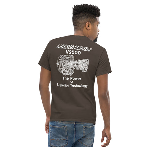 Tech-Ops Aircraft Maintenance, Airbus Family V2500 The Power Of Superior Technology Men's classic tee