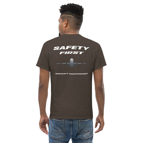 Tech-Ops Aircraft Maintenance, Safety First Aircraft Maintenance Men's classic tee