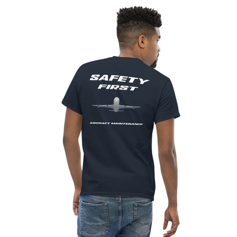 Tech-Ops Aircraft Maintenance, Safety First Aircraft Maintenance Men's classic tee