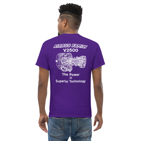 Tech-Ops Aircraft Maintenance, Airbus Family V2500 The Power Of Superior Technology Men's classic tee