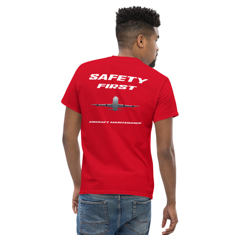 Tech-Ops Aircraft Maintenance, Safety First Aircraft Maintenance Men's classic tee