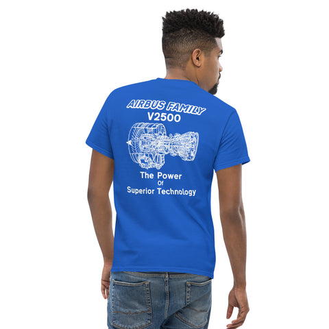 Tech-Ops Aircraft Maintenance, Airbus Family V2500 The Power Of Superior Technology Men's classic tee