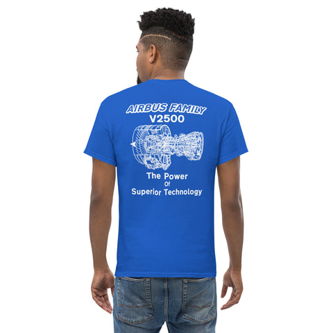 Tech-Ops Aircraft Maintenance, Airbus Family V2500 The Power Of Superior Technology Men's classic tee