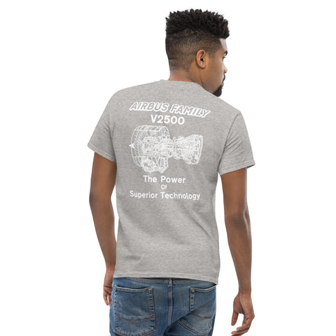 Tech-Ops Aircraft Maintenance, Airbus Family V2500 The Power Of Superior Technology Men's classic tee