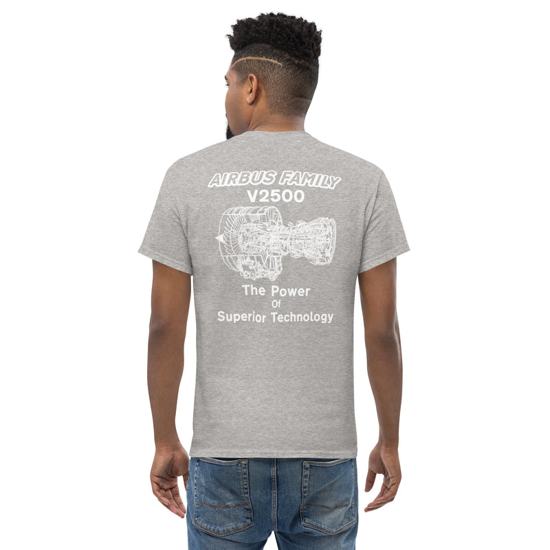 Tech-Ops Aircraft Maintenance, Airbus Family V2500 The Power Of Superior Technology Men's classic tee