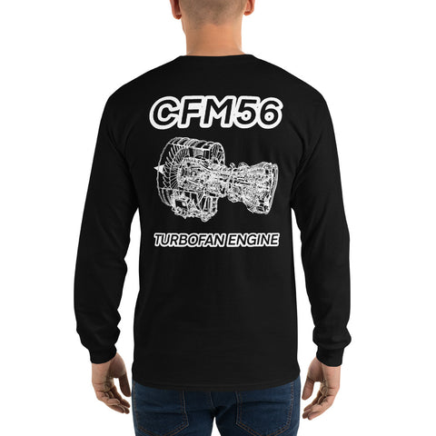 Fleet Service, CFM56 Turbofan Engine Men’s Long Sleeve Shirt