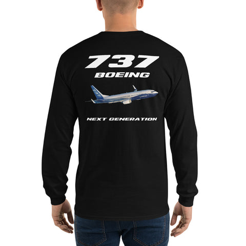 Fleet Service, 737 Boeing Next Generation Men’s Long Sleeve Shirt