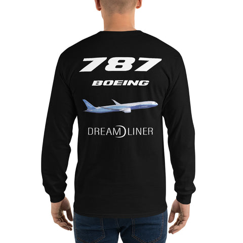 Flight Crew, Boeing 787 Dream Liner Men’s Long Sleeve Shirt