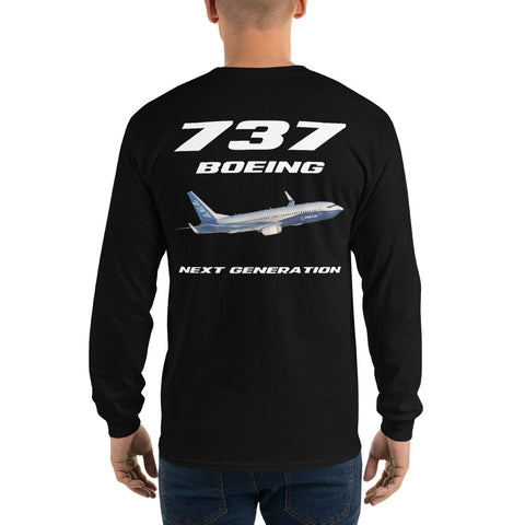 Tech-Ops Aircraft Maintenance,  737 Boeing Next Generation Men’s Long Sleeve Shirt