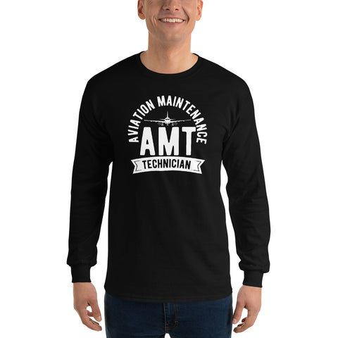 AMT Aviation Maintenance Technician Men’s Long Sleeve Shirt