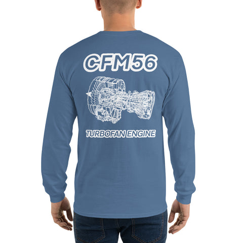 Fleet Service, CFM56 Turbofan Engine Men’s Long Sleeve Shirt