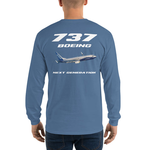Fleet Service, 737 Boeing Next Generation Men’s Long Sleeve Shirt