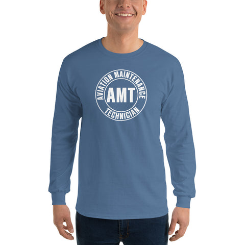AMT Aviation Maintenance Technician Men’s Long Sleeve Shirt