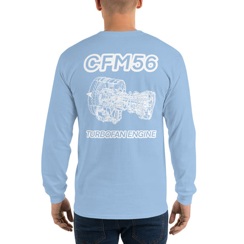 Fleet Service, CFM56 Turbofan Engine Men’s Long Sleeve Shirt