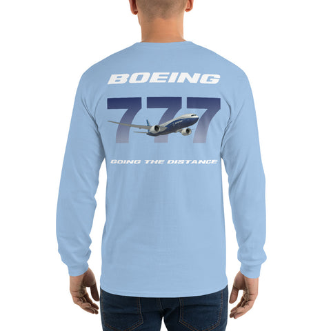 Flight Crew, Boeing 777 Going The Distance Men’s Long Sleeve Shirt