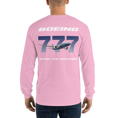 AMT Aircraft Maintenance, Boeing 777 Going The Distance Men’s Long Sleeve Shirt