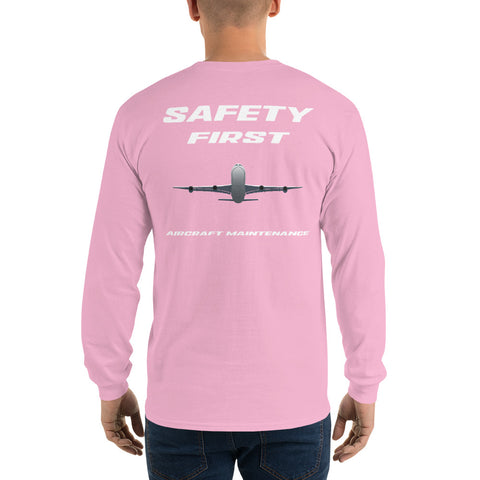 Fleet Service, Safety First Aircraft Maintenance Men’s Long Sleeve Shirt