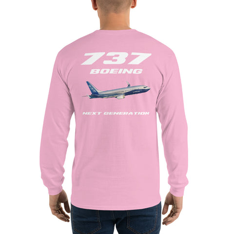 Fleet Service, 737 Boeing Next Generation Men’s Long Sleeve Shirt