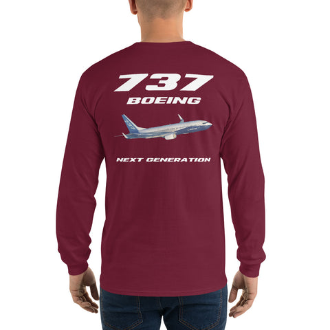Fleet Service, 737 Boeing Next Generation Men’s Long Sleeve Shirt
