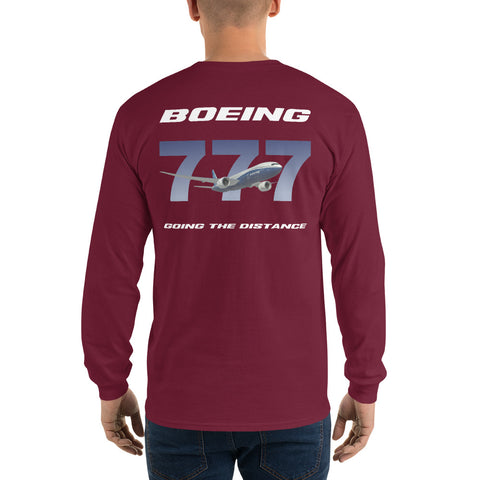 Fleet Service, Boeing 777 Going The Distance Men’s Long Sleeve Shirt