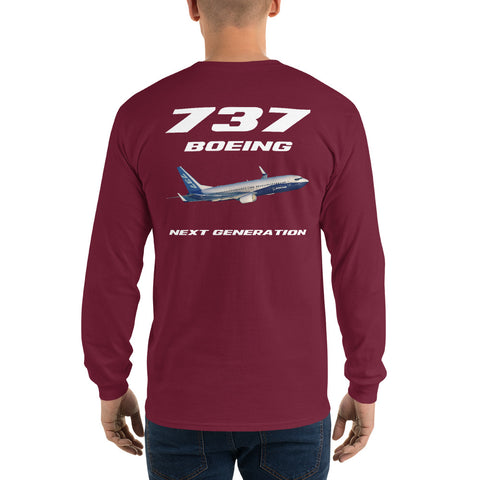 Fleet Service, 737 Boeing Next Generation Men’s Long Sleeve Shirt