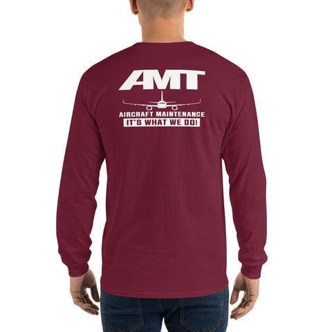 AMT Aircraft Maintenance, AMT Aircraft Maintenance It's What We Do ! Men’s Long Sleeve Shirt