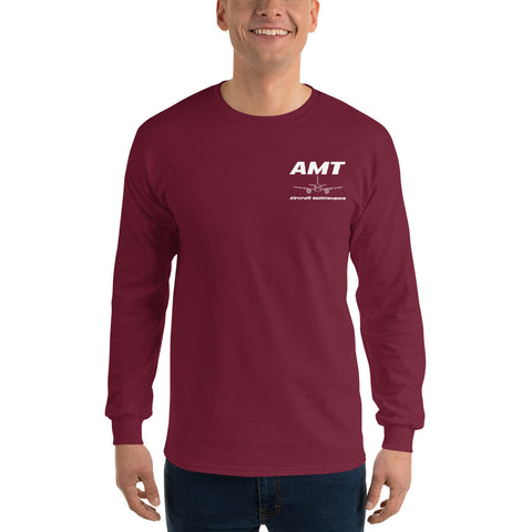 AMT Aircraft Maintenance, Base Maintenance Aircraft Technician Men’s Long Sleeve Shirt