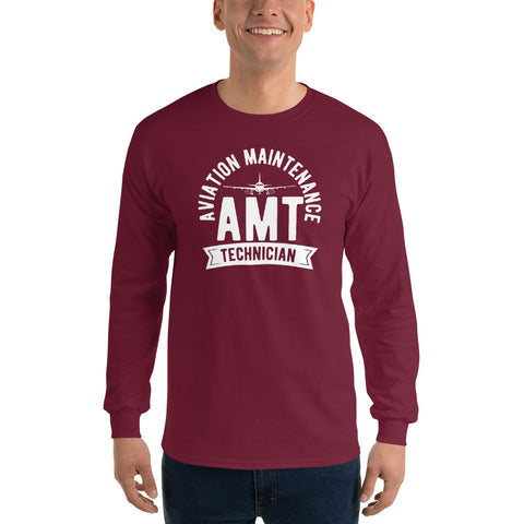 AMT Aviation Maintenance Technician Men’s Long Sleeve Shirt