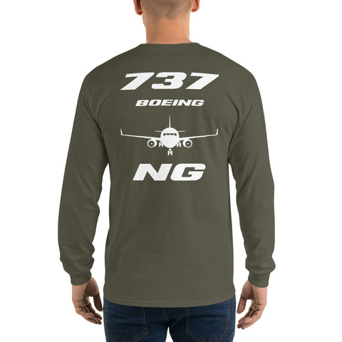 AMT Aircraft Maintenance, Boeing 737 Next Generation Men’s Long Sleeve Shirt