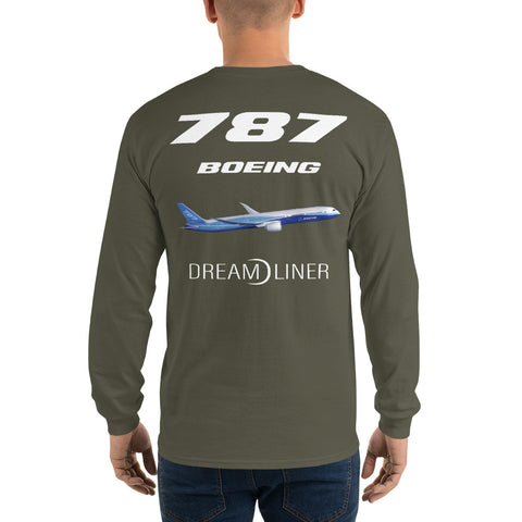 Fleet Service, Boeing 787 Dream Liner Men’s Long Sleeve Shirt