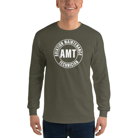AMT Aviation Maintenance Technician Men’s Long Sleeve Shirt