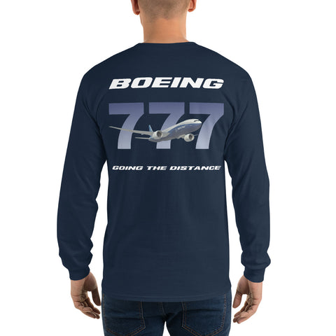 AMT Aircraft Maintenance, Boeing 777 Going The Distance Men’s Long Sleeve Shirt