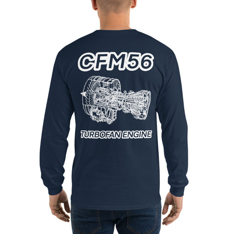 Flight Crew, CFM56 Turbofan Engine Men’s Long Sleeve Shirt