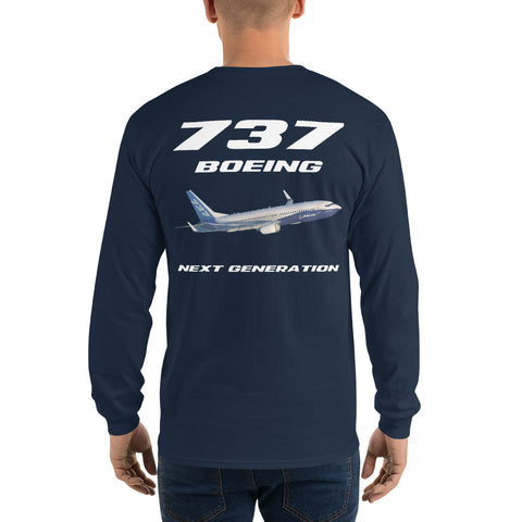Tech-Ops Aircraft Maintenance,  737 Boeing Next Generation Men’s Long Sleeve Shirt