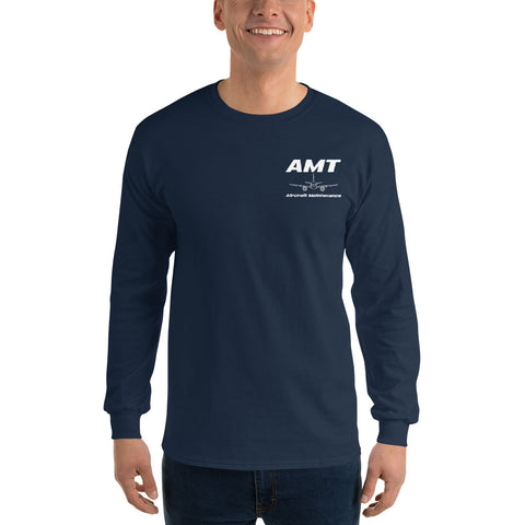 AMT Aircraft Maintenance, Boeing 777 Going The Distance Men’s Long Sleeve Shirt