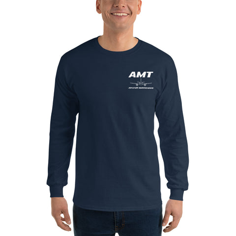 AMT Aircraft Maintenance, Boeing 787 Dream Liner Men’s Long Sleeve Shirt