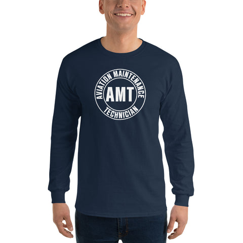 AMT Aviation Maintenance Technician Men’s Long Sleeve Shirt