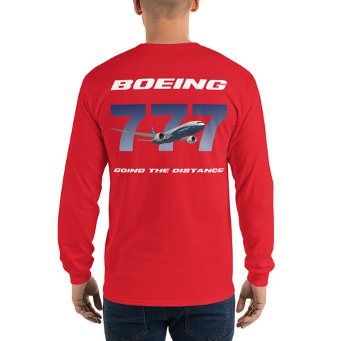 AMT Aircraft Maintenance, Boeing 777 Going The Distance Men’s Long Sleeve Shirt