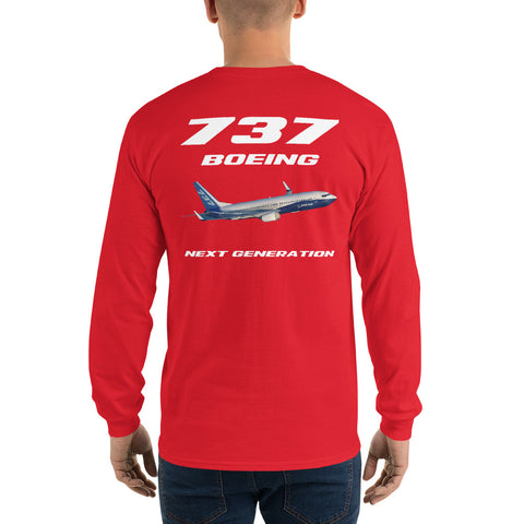 Fleet Service, 737 Boeing Next Generation Men’s Long Sleeve Shirt