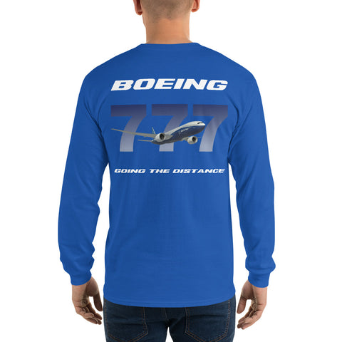 AMT Aircraft Maintenance, Boeing 777 Going The Distance Men’s Long Sleeve Shirt