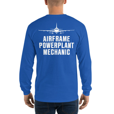 A&P Mechanic, Airframe Powerplant Mechanic Men’s Long Sleeve Shirt