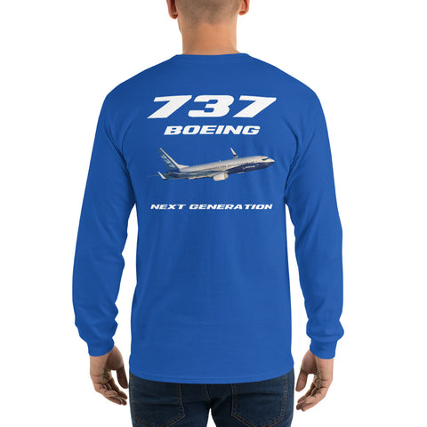 Fleet Service, 737 Boeing Next Generation Men’s Long Sleeve Shirt