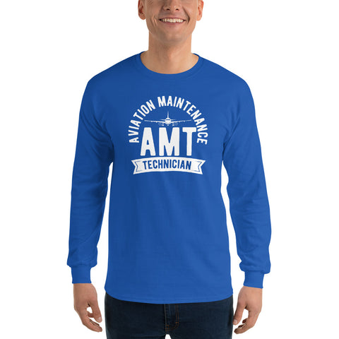 AMT Aviation Maintenance Technician Men’s Long Sleeve Shirt