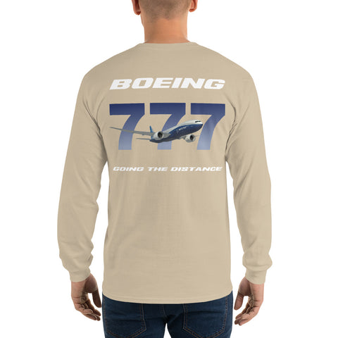 AMT Aircraft Maintenance, Boeing 777 Going The Distance Men’s Long Sleeve Shirt