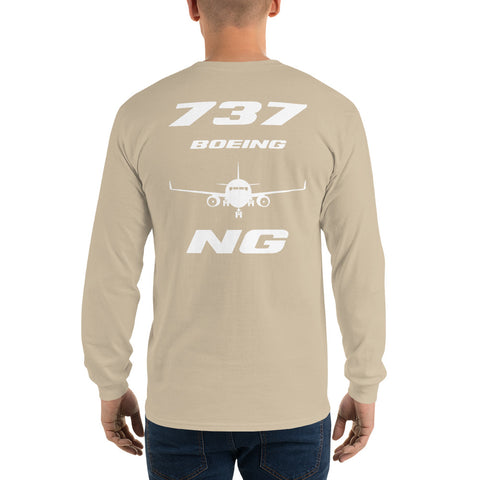 AMT Aircraft Maintenance, Boeing 737 Next Generation Men’s Long Sleeve Shirt