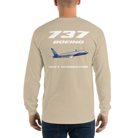 Fleet Service, 737 Boeing Next Generation Men’s Long Sleeve Shirt